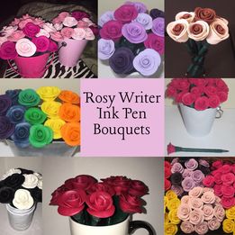 6 Stem Rosy Writer Bouquet - You pick the color