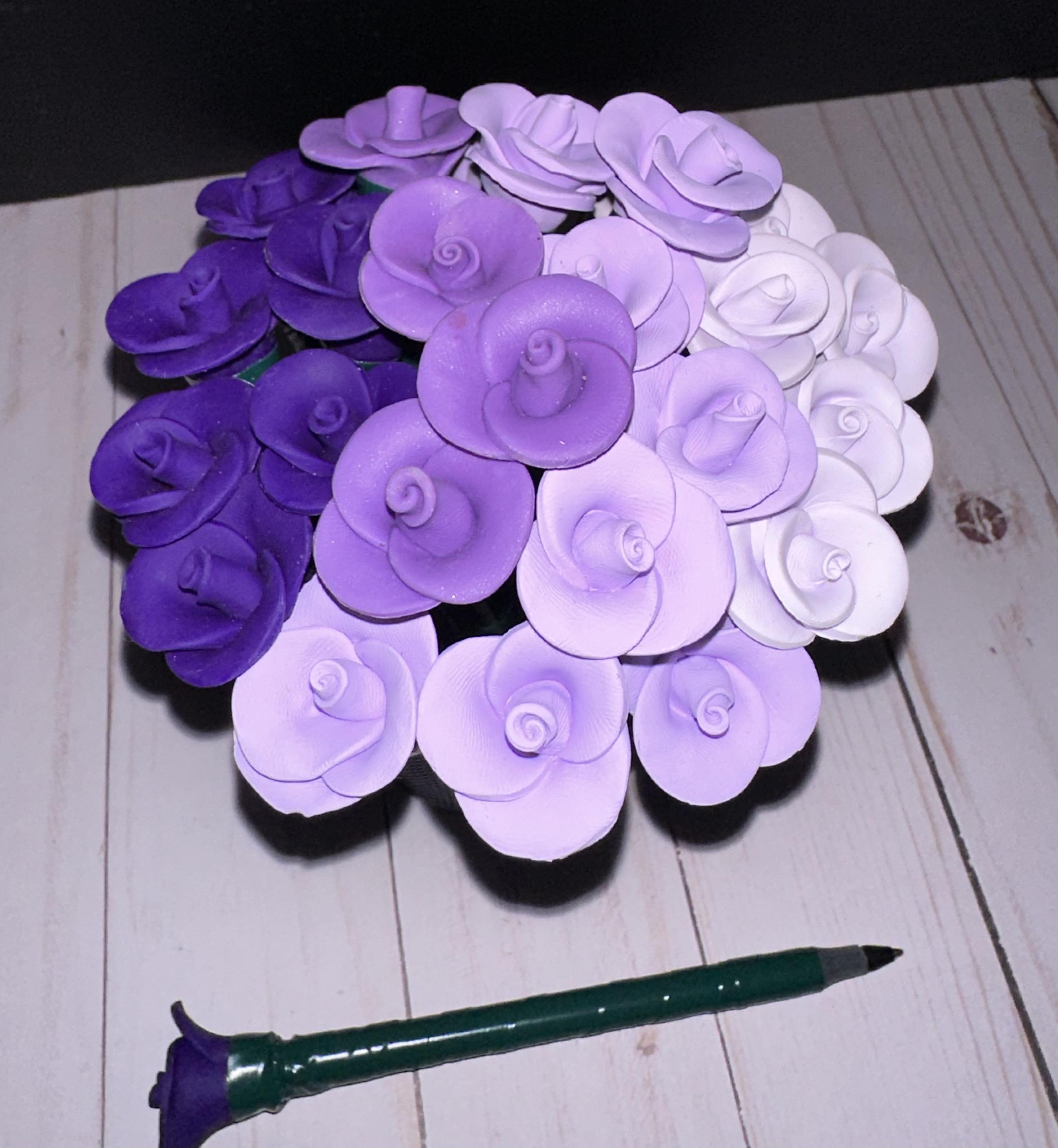 Periwinkle Ombre... shades of purple - 18 stem Bouquet