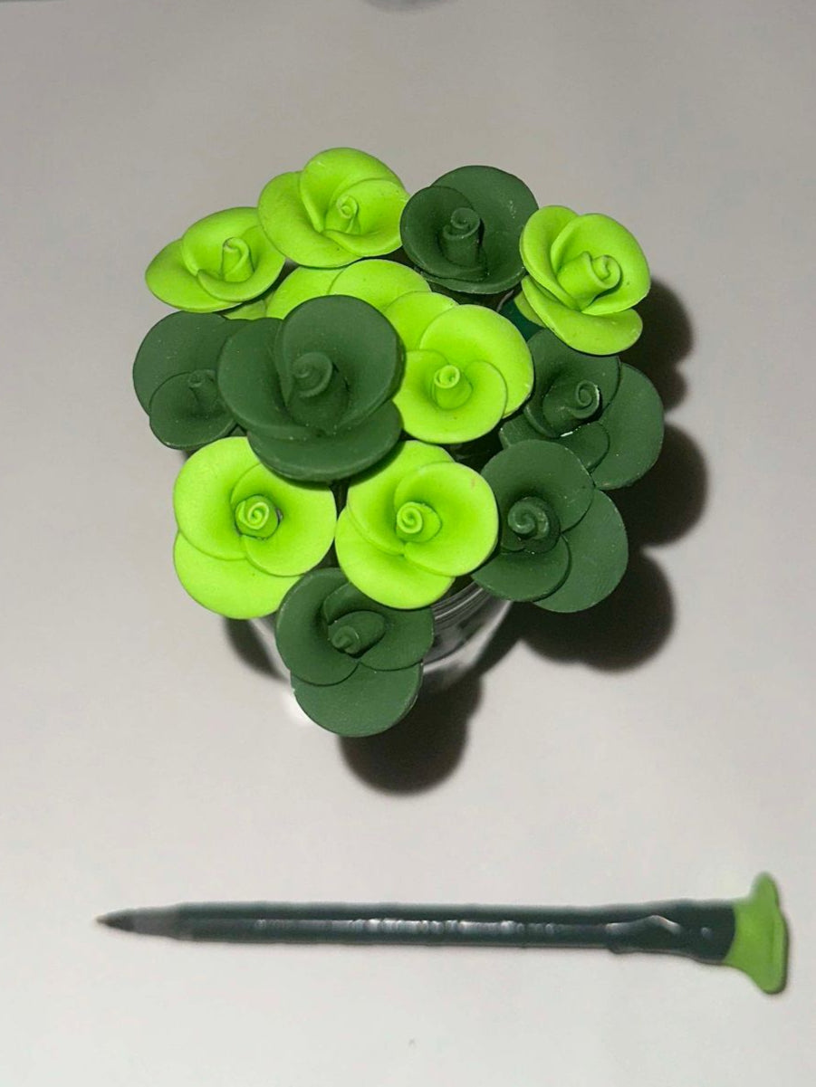 The Greenified Bouquet from the Wicked-esque Collection 13 Stem Rosy Writer Ink Pen Bouquet