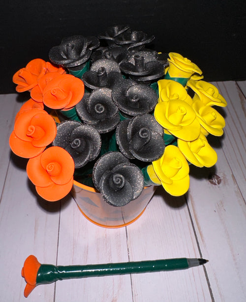 Halloween Rosy Writer 18 Stem Ink Pen Bouquet